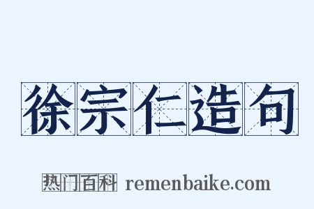 徐宗仁造句是什么意思的图片